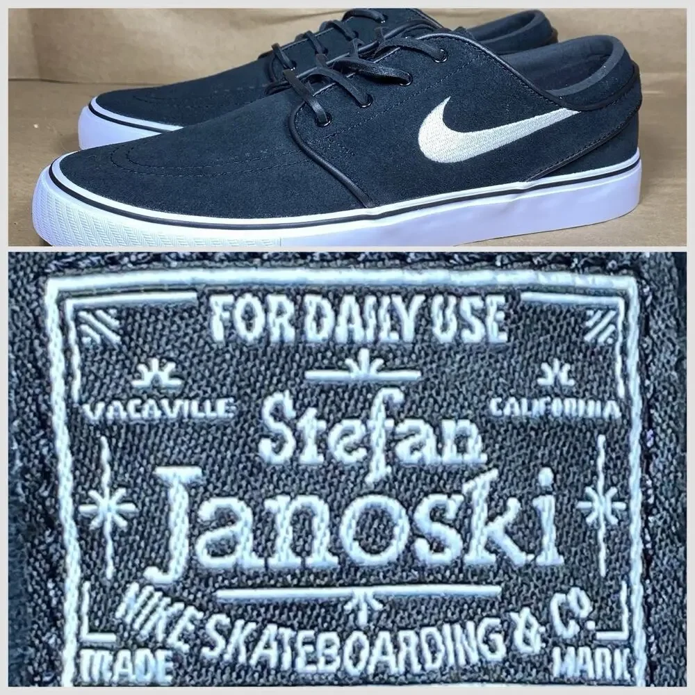 Nike Zoom Stefan Janoski SB‎ Men Size 6.5 Women / Size 8 Black White FD6757-001